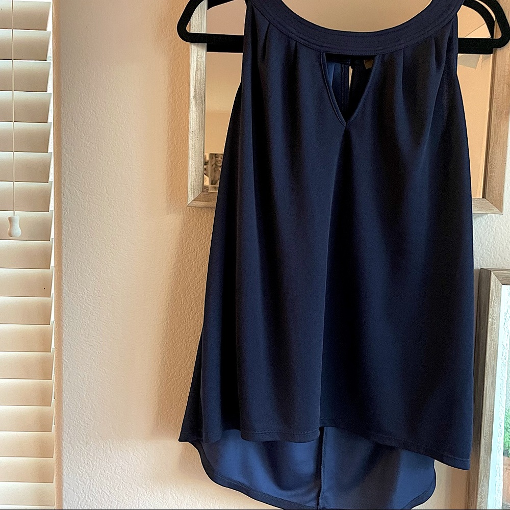 2 for $30 ESSENTIALS BY MILANO Cutout Sleeveless Blouse